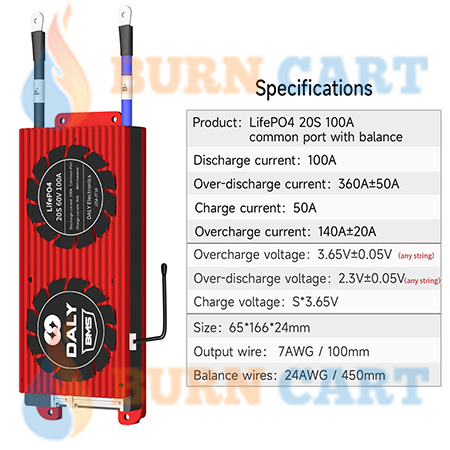 daly 20s 60v 100a bms