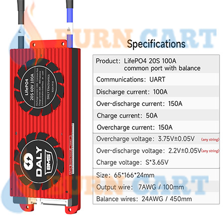 daly 20s 60v 100a smart bms