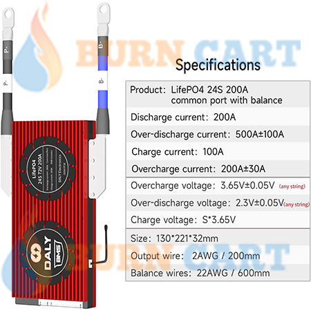 daly 24s 72v 200a bms