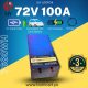 72v 100A lithium battery Metal Body Smart Lifepo4 battery