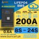 JK Smart BMS 200A 8S to 24S and 0.6A Active Balance BMS JK-BD6A24S20P