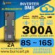 JK Inverter BMS 300A 8S to16S and 2A Active Balance BMS JK-PB2A16S30PV19
